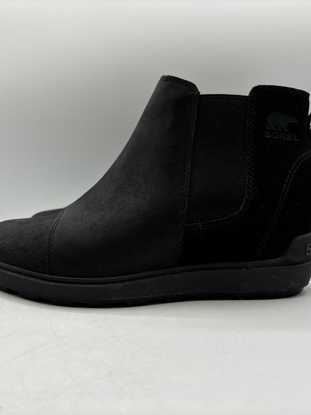 Sorel Evie II Chelsea Boots Womens 7.5 Black Waterproof Leather Ankle NL5020-010